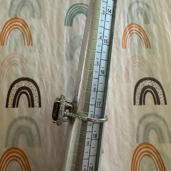 🌼 Etsy Smoky quartz ring with 925 stamped sterling silver size 7 - Picture 10 of 10